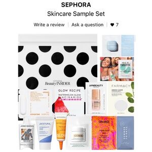 Sephora Skincare Sample Set - Black, White, and Orange